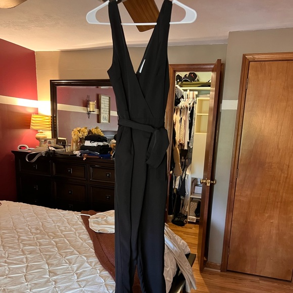 Lush Black Jumpsuit - Picture 2 of 9